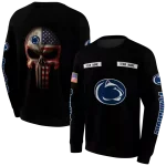 personalized penn state nittany lions punisher skull black hoodie best selling