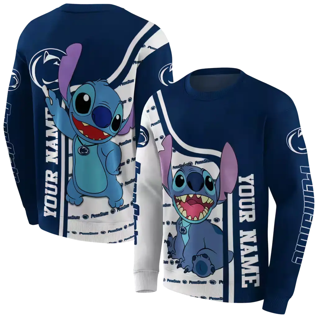 personalized penn state nittany lions stitch blue hoodie premium grade personalized penn state nittany lions stitch blue hoodie premium grade