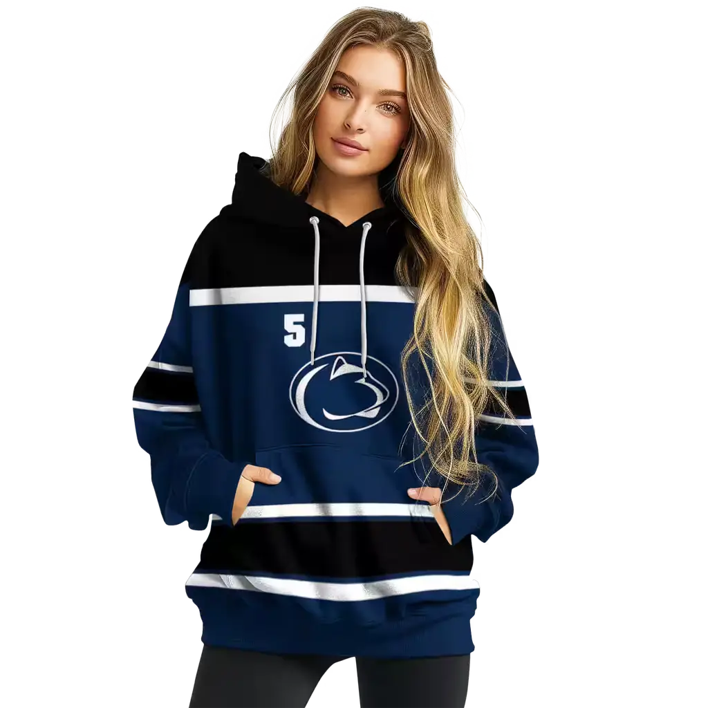 personalized penn state nittany lions striped pattern blue hoodie high quality personalized penn state nittany lions striped pattern blue hoodie high quality