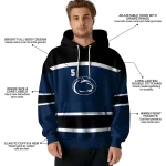 personalized penn state nittany lions striped pattern blue hoodie best selling
