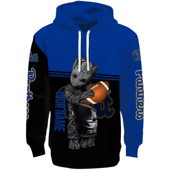 personalized pittsburgh panthers baby groot royal black hoodie best selling