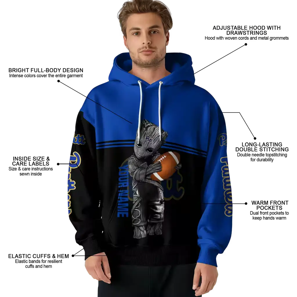 personalized pittsburgh panthers baby groot royal black hoodie latest model personalized pittsburgh panthers baby groot royal black hoodie latest model