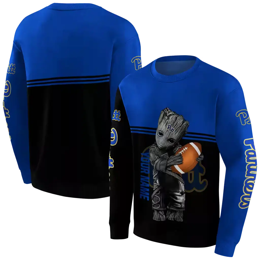 personalized pittsburgh panthers baby groot royal black hoodie premium grade personalized pittsburgh panthers baby groot royal black hoodie premium grade