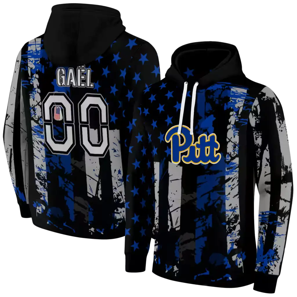 personalized pittsburgh panthers distressed flag royal blue black hoodie fashion forward personalized pittsburgh panthers distressed flag royal blue black hoodie fashion forward