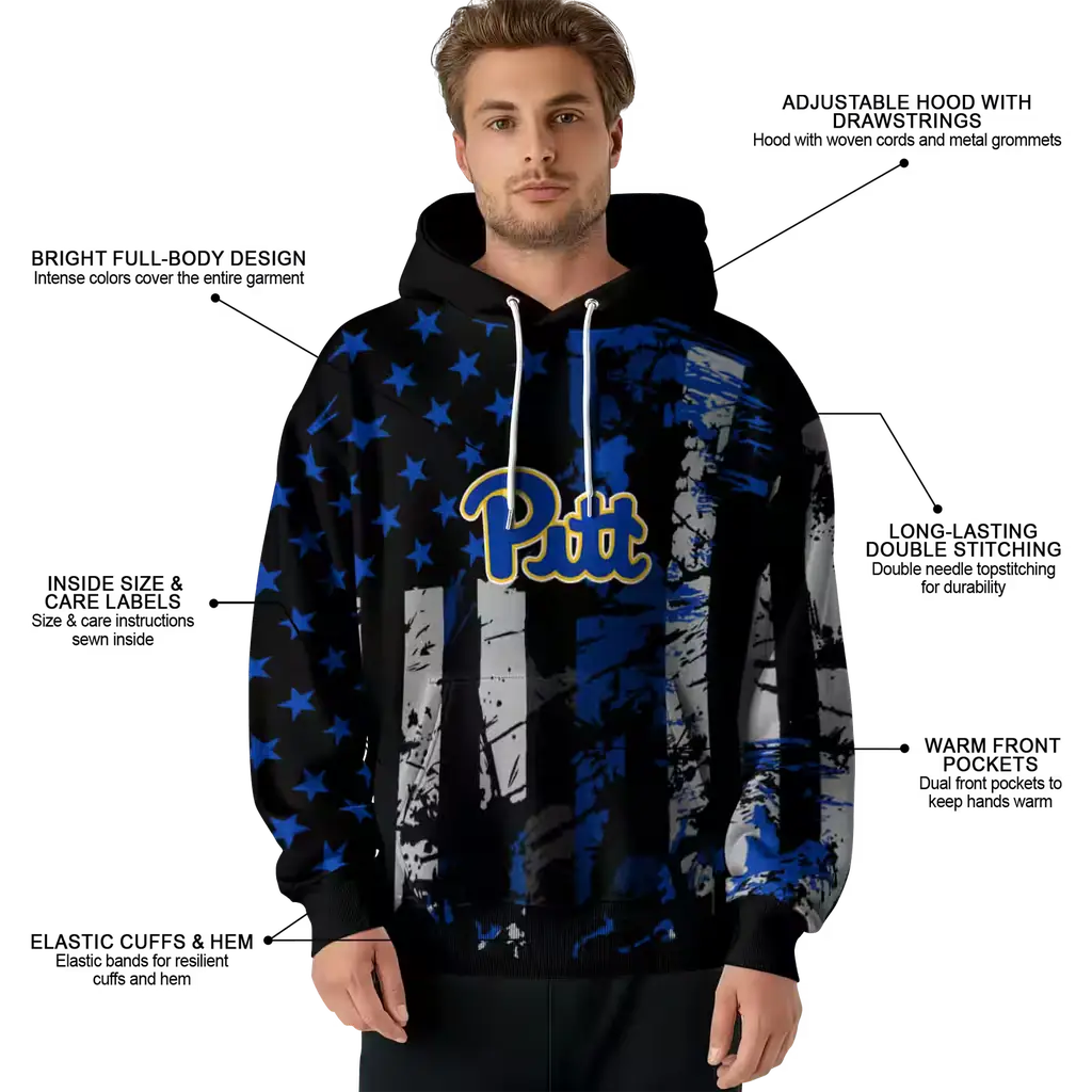 personalized pittsburgh panthers distressed flag royal blue black hoodie latest model personalized pittsburgh panthers distressed flag royal blue black hoodie latest model