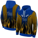 personalized pittsburgh panthers flame design royal blue hoodie best selling