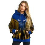 personalized pittsburgh panthers flame design royal blue hoodie best selling