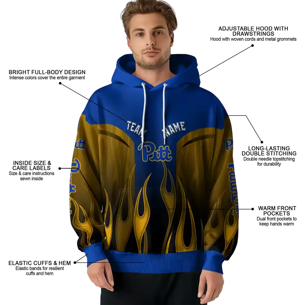 personalized pittsburgh panthers flame design royal blue hoodie latest model personalized pittsburgh panthers flame design royal blue hoodie latest model