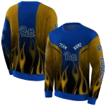 personalized pittsburgh panthers flame design royal blue hoodie best selling