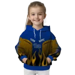 personalized pittsburgh panthers flame design royal blue hoodie best selling