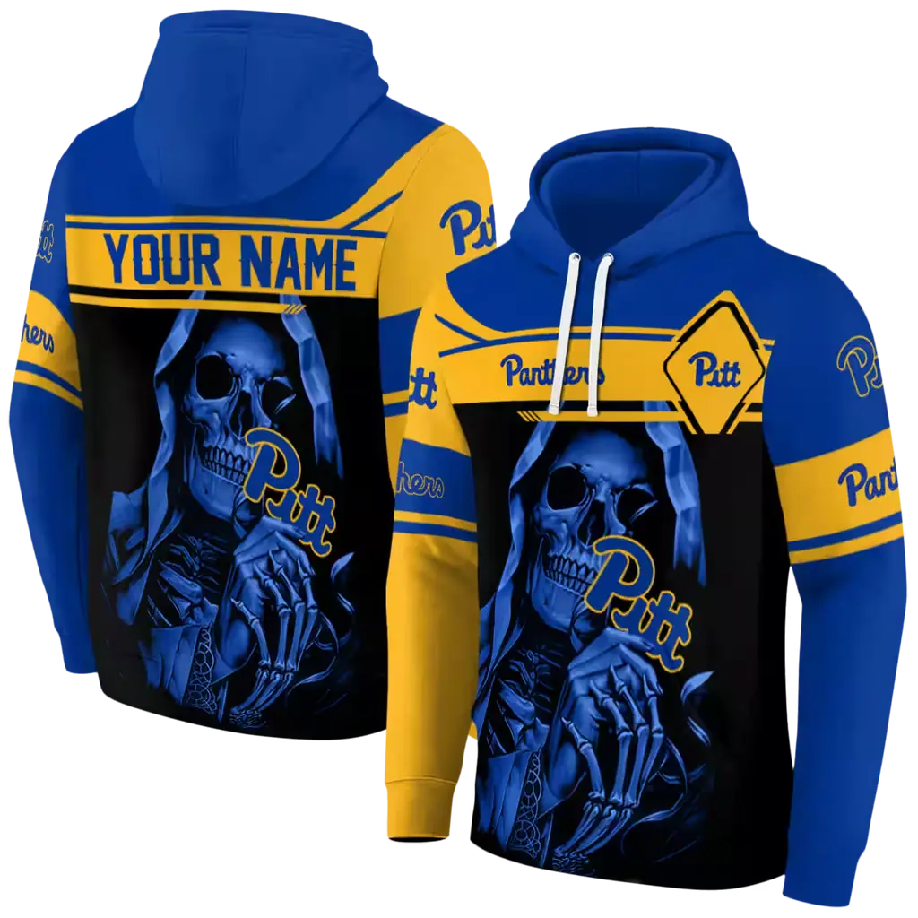 personalized pittsburgh panthers grim reaper royal black hoodie fashion forward personalized pittsburgh panthers grim reaper royal black hoodie fashion forward