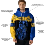 personalized pittsburgh panthers grim reaper royal black hoodie best selling