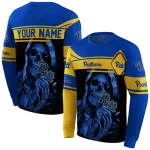 personalized pittsburgh panthers grim reaper royal black hoodie best selling