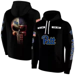 personalized pittsburgh panthers punisher skull black hoodie best selling