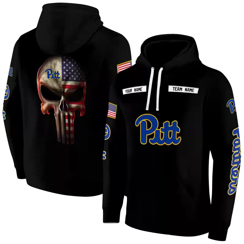 personalized pittsburgh panthers punisher skull black hoodie fashion forward personalized pittsburgh panthers punisher skull black hoodie fashion forward