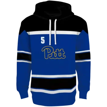 personalized pittsburgh panthers striped pattern royal blue hoodie best selling