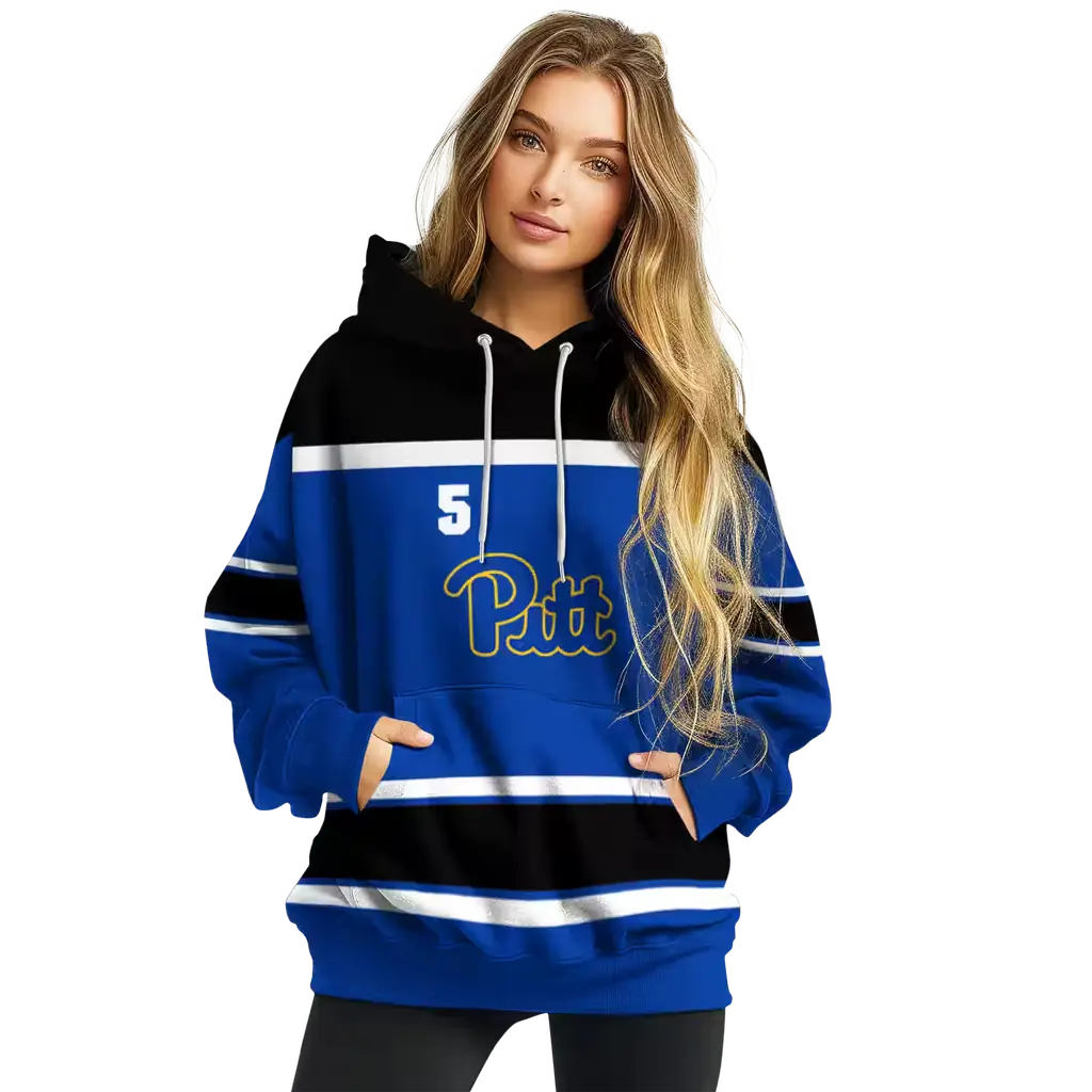 personalized pittsburgh panthers striped pattern royal blue hoodie high quality personalized pittsburgh panthers striped pattern royal blue hoodie high quality