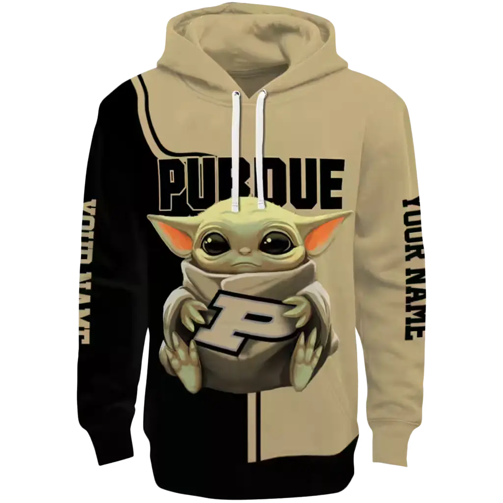 personalized purdue boilermakers baby yoda gold black hoodie best selling personalized purdue boilermakers baby yoda gold black hoodie best selling