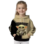 personalized purdue boilermakers baby yoda gold black hoodie best selling