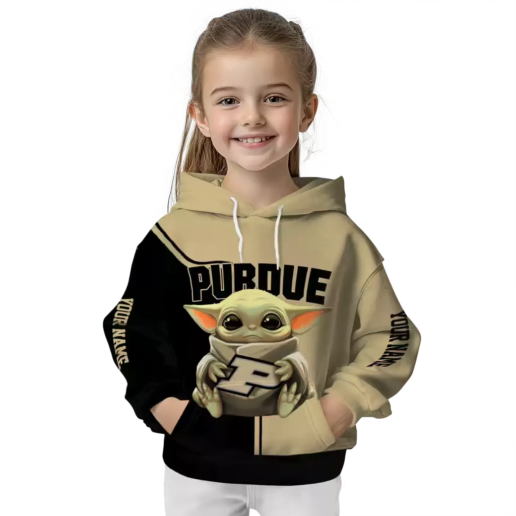 personalized purdue boilermakers baby yoda gold black hoodie top rated personalized purdue boilermakers baby yoda gold black hoodie top rated