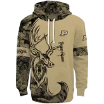 personalized purdue boilermakers deer silhouette gold hoodie best selling