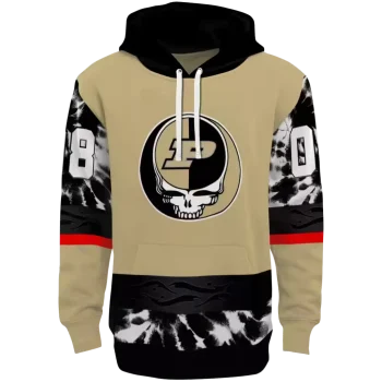 personalized purdue boilermakers grateful vibes gold hoodie best selling