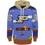 personalized purdue boilermakers mario blue black hoodie best selling
