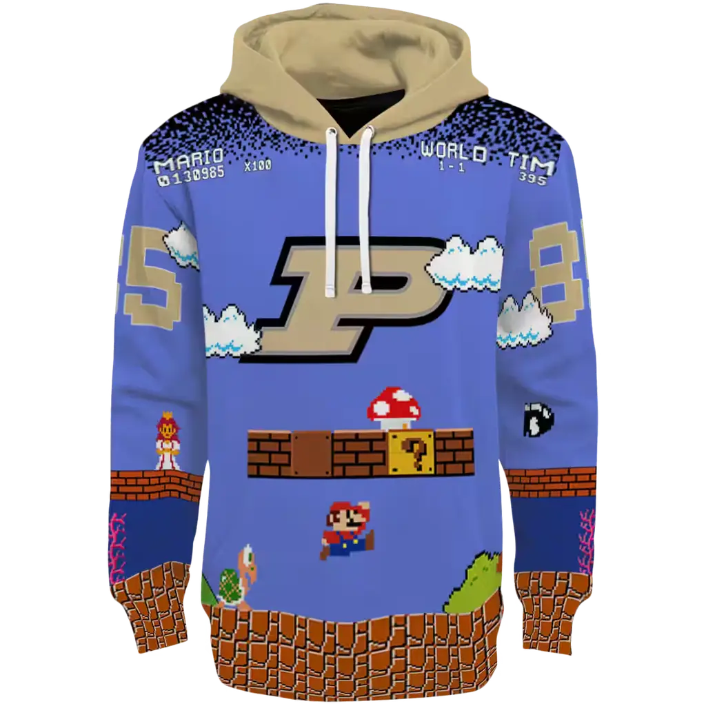 personalized purdue boilermakers mario blue black hoodie best selling personalized purdue boilermakers mario blue black hoodie best selling