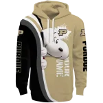 personalized purdue boilermakers peeking snoopy gold hoodie best selling