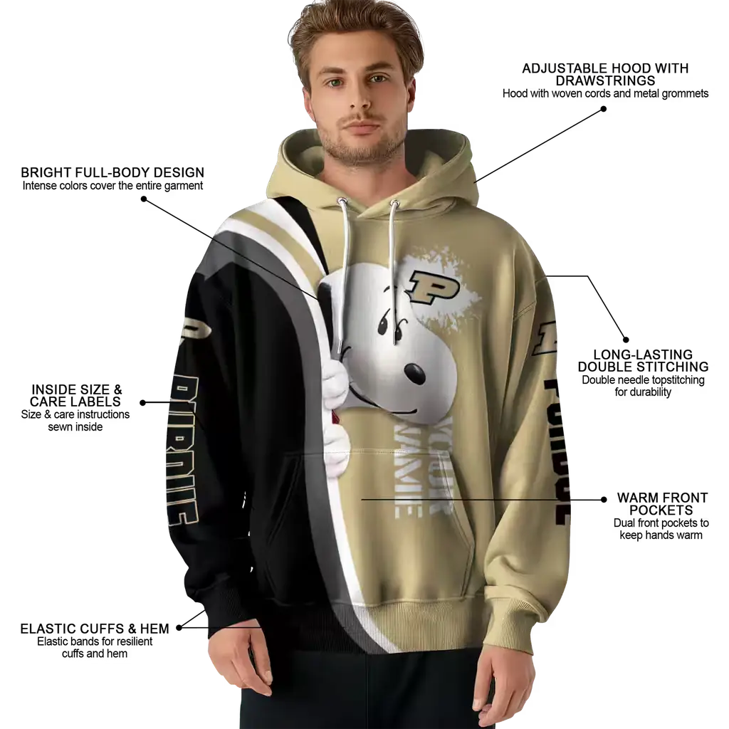 personalized purdue boilermakers peeking snoopy gold hoodie latest model personalized purdue boilermakers peeking snoopy gold hoodie latest model