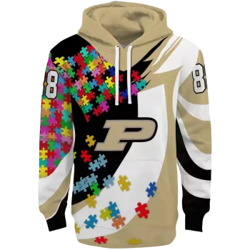 personalized purdue boilermakers puzzle pieces gold hoodie best selling