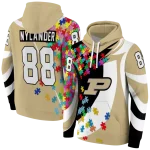personalized purdue boilermakers puzzle pieces gold hoodie best selling