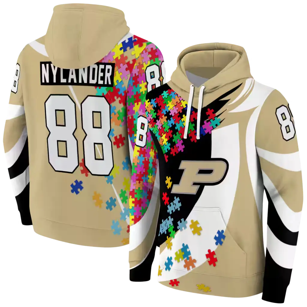 personalized purdue boilermakers puzzle pieces gold hoodie fashion forward personalized purdue boilermakers puzzle pieces gold hoodie fashion forward
