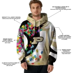 personalized purdue boilermakers puzzle pieces gold hoodie best selling