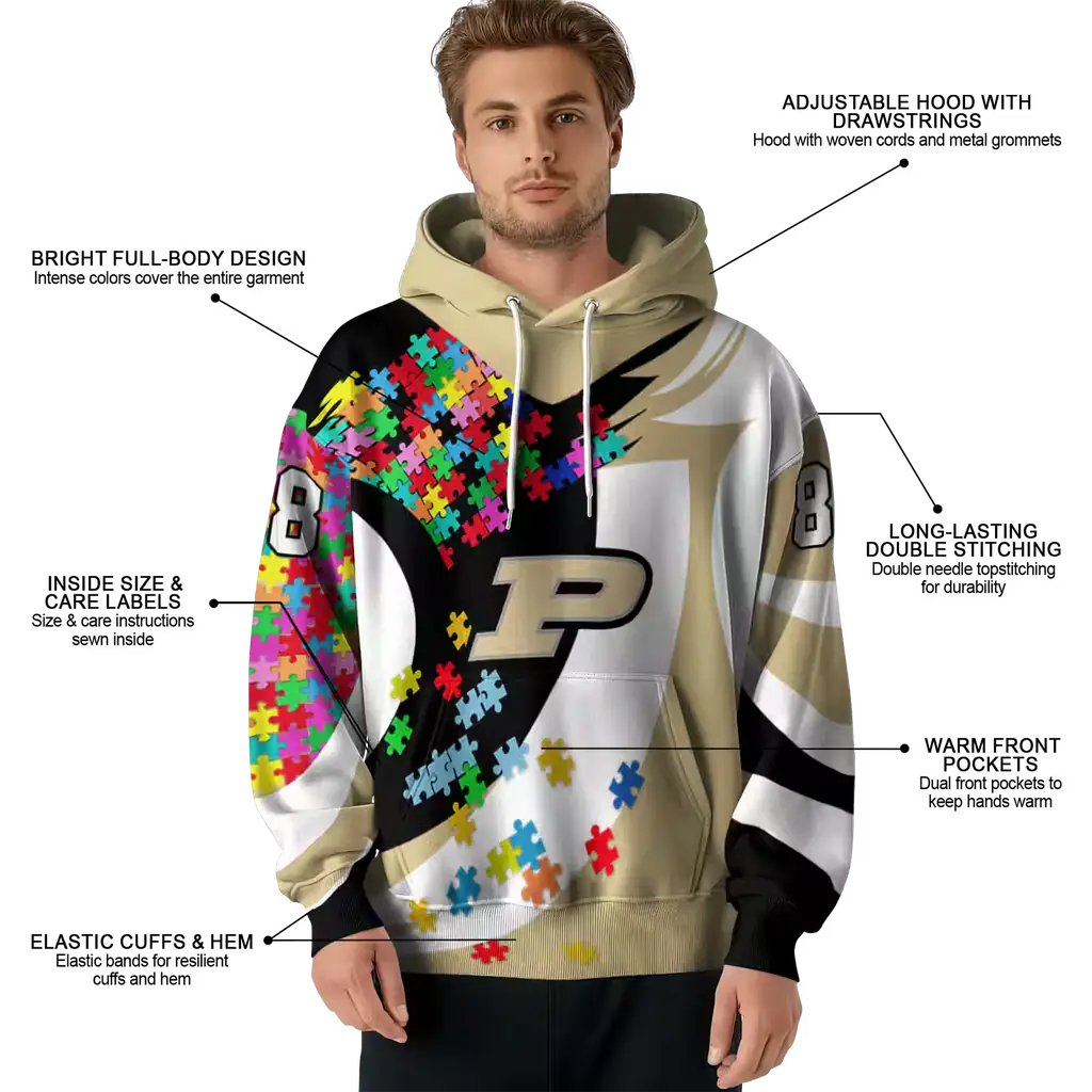 personalized purdue boilermakers puzzle pieces gold hoodie latest model personalized purdue boilermakers puzzle pieces gold hoodie latest model
