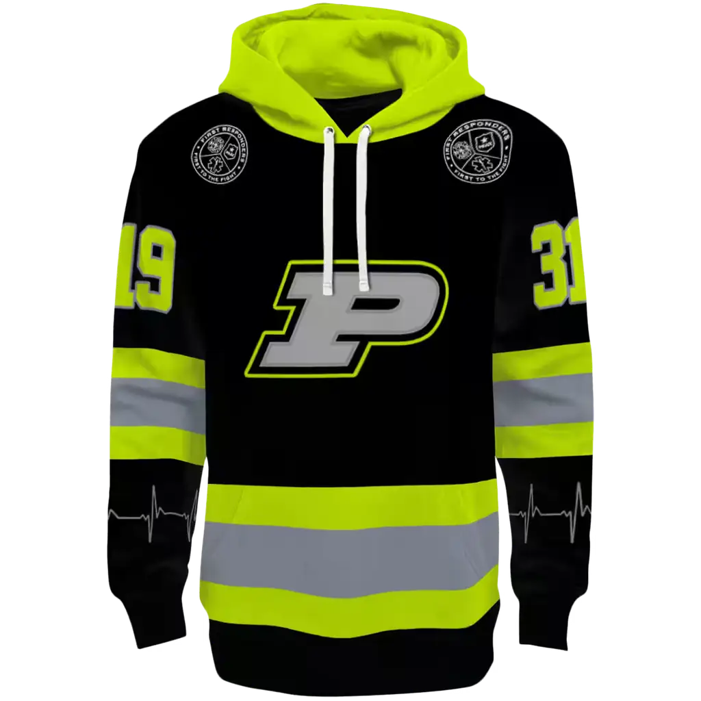 personalized purdue boilermakers safety motif black neon green hoodie best selling personalized purdue boilermakers safety motif black neon green hoodie best selling