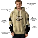personalized purdue boilermakers striped sleeves gold hoodie best selling