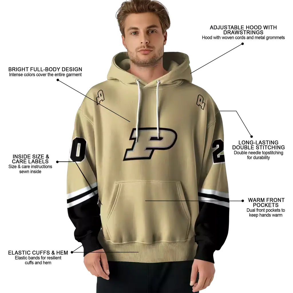 personalized purdue boilermakers striped sleeves gold hoodie latest model personalized purdue boilermakers striped sleeves gold hoodie latest model