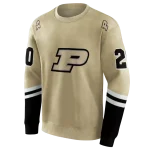 personalized purdue boilermakers striped sleeves gold hoodie best selling