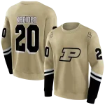 personalized purdue boilermakers striped sleeves gold hoodie best selling
