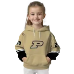 personalized purdue boilermakers striped sleeves gold hoodie best selling
