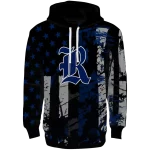 personalized rice owls distressed flag navy blue black hoodie best selling