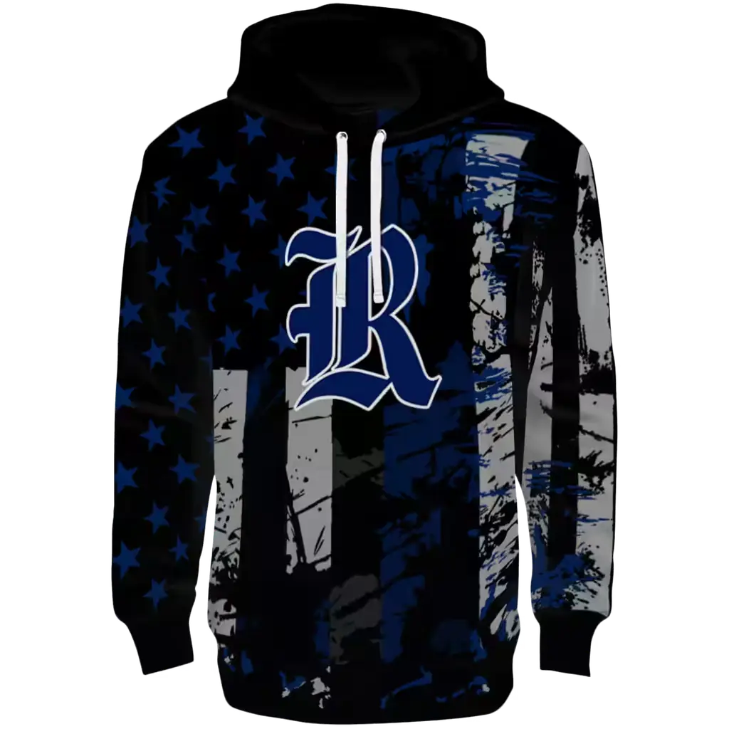 personalized rice owls distressed flag navy blue black hoodie best selling personalized rice owls distressed flag navy blue black hoodie best selling