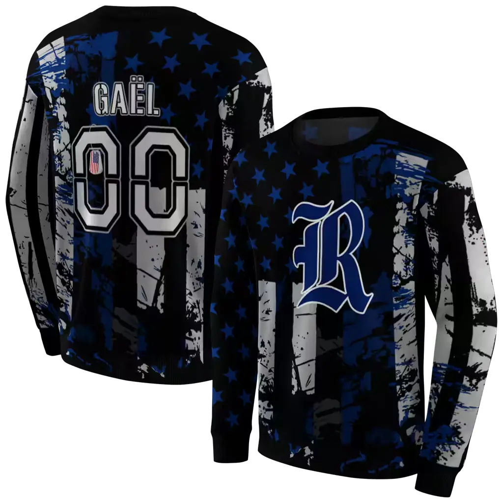 personalized rice owls distressed flag navy blue black hoodie premium grade personalized rice owls distressed flag navy blue black hoodie premium grade