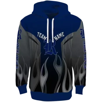 personalized rice owls flame design navy blue hoodie best selling