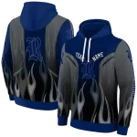 personalized rice owls flame design navy blue hoodie best selling