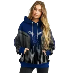 personalized rice owls flame design navy blue hoodie best selling
