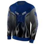 personalized rice owls flame design navy blue hoodie best selling