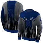 personalized rice owls flame design navy blue hoodie best selling