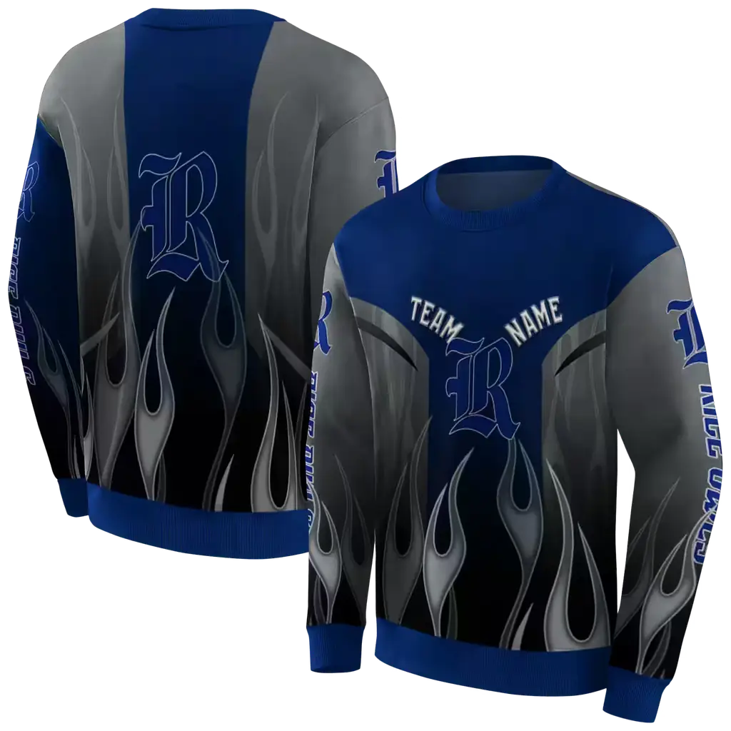 personalized rice owls flame design navy blue hoodie premium grade personalized rice owls flame design navy blue hoodie premium grade